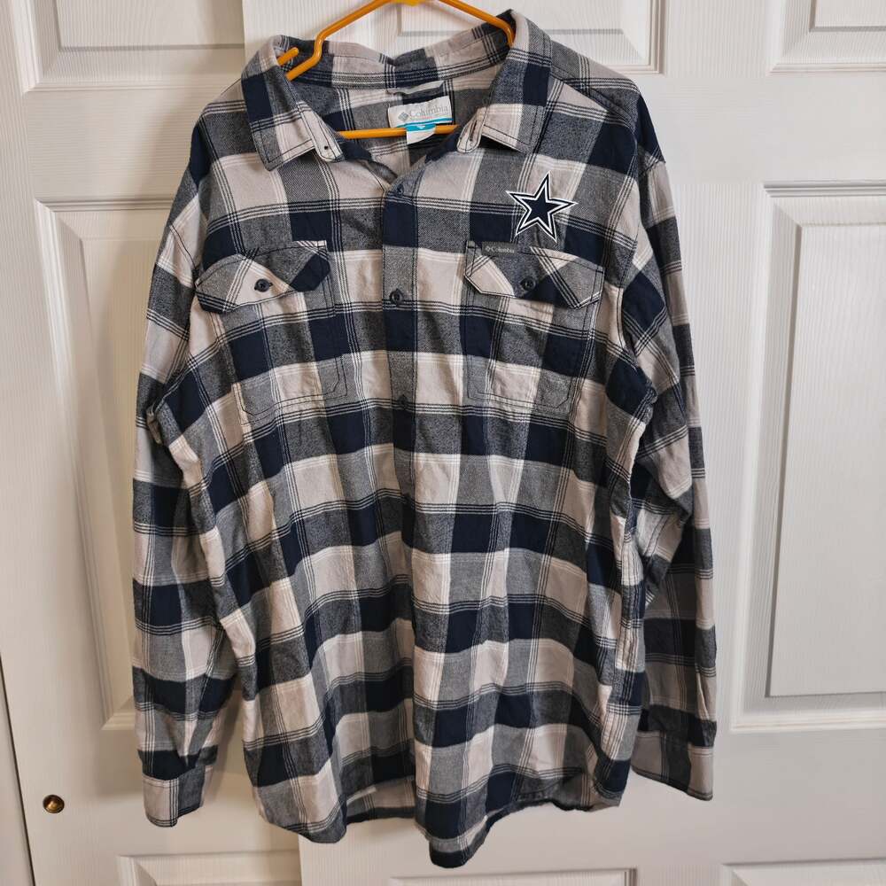 Columbia Dallas Cowboys Flare Gun Flannel Long Sleeve Button-Up Shirt XXL